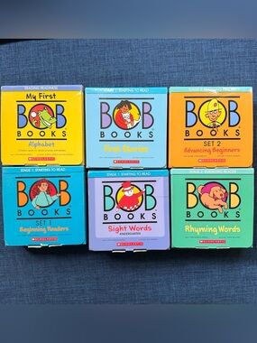 Set of 6 | Scholastic BOB Books Beginner Reading Books Kindergarten Sight Words